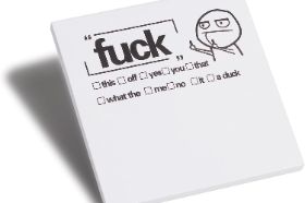 Freely express your sassy attitude with these snarky sticky notes. 3x3 inch notepad